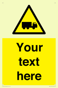 Custom Lorry Hazard Sign